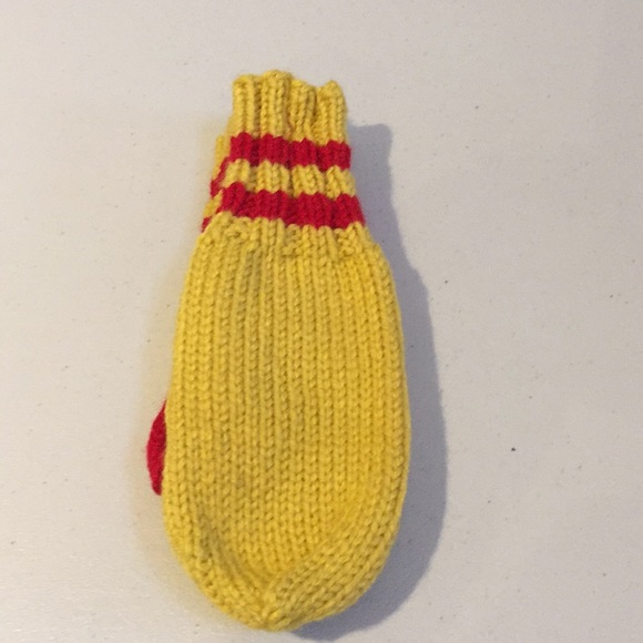 3 Pairs Hand Knit Mittens & Kombi Mitt Clips Kids Children's - Picture 7 of 16